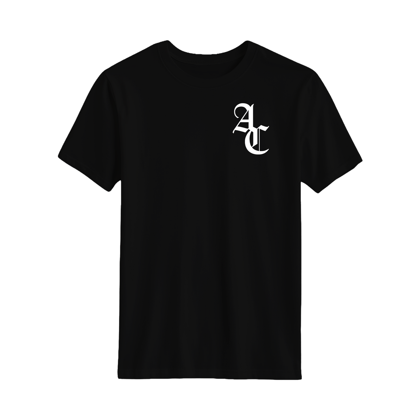 'Monogram' Black Tee