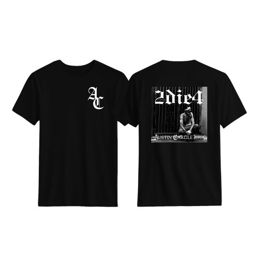 'Monogram' Black Tee